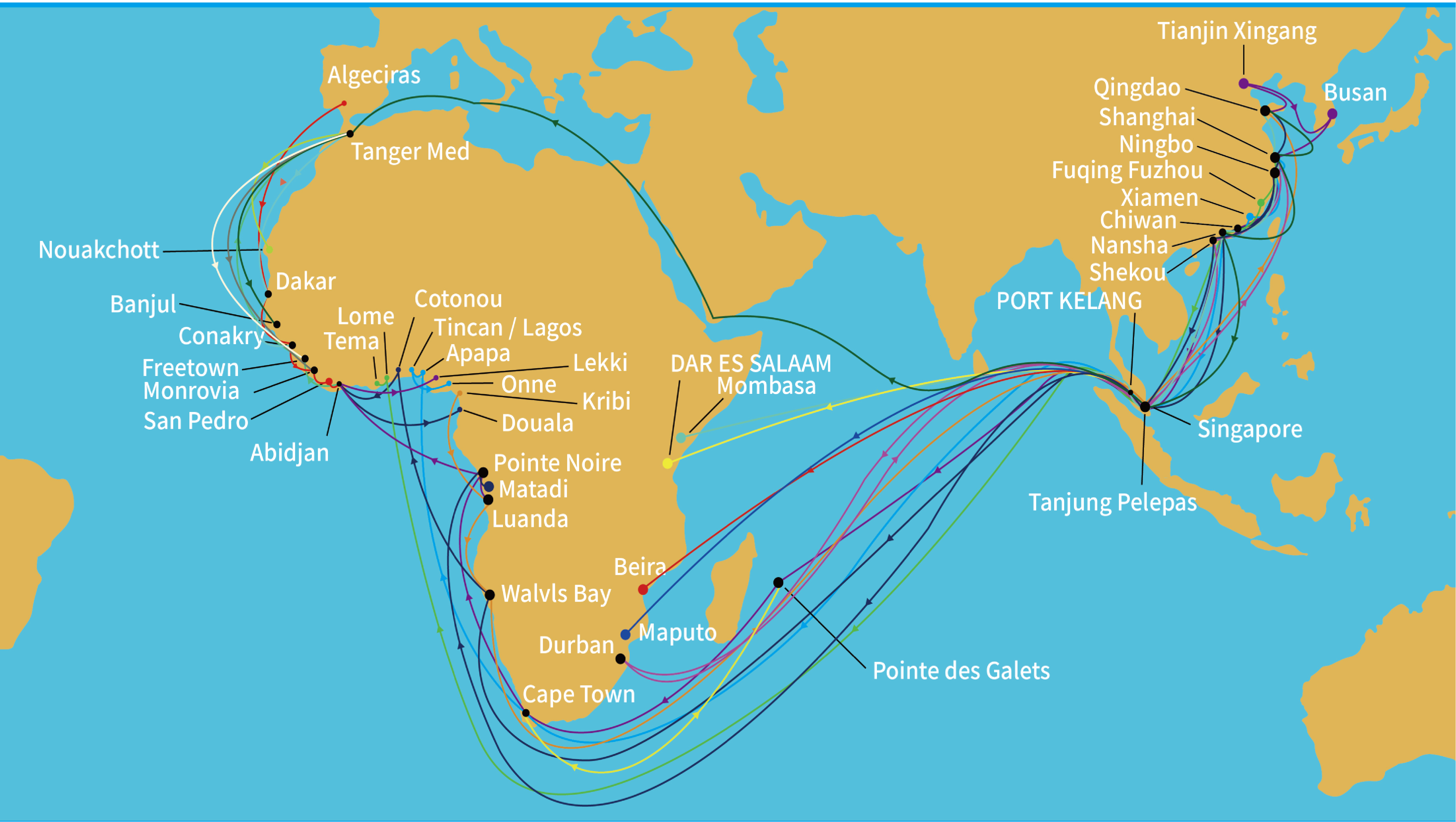 Índice de tarifas de transporte marítimo China-África 2026 v5 | 46 puertos FCL/LCL/Break Bulk Q3